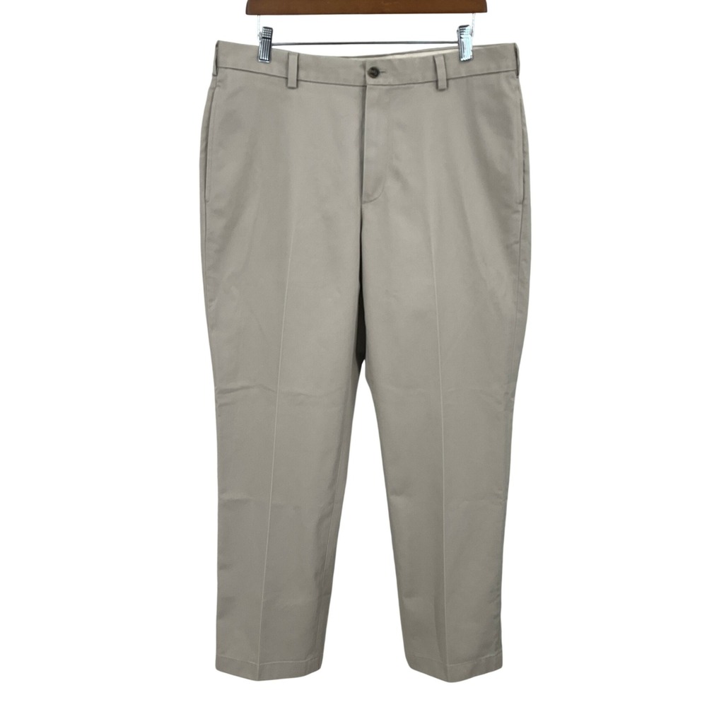 Brooks Brothers Chino Pants Mens 35x30 Khaki Clark Flat Front Classic Preppy